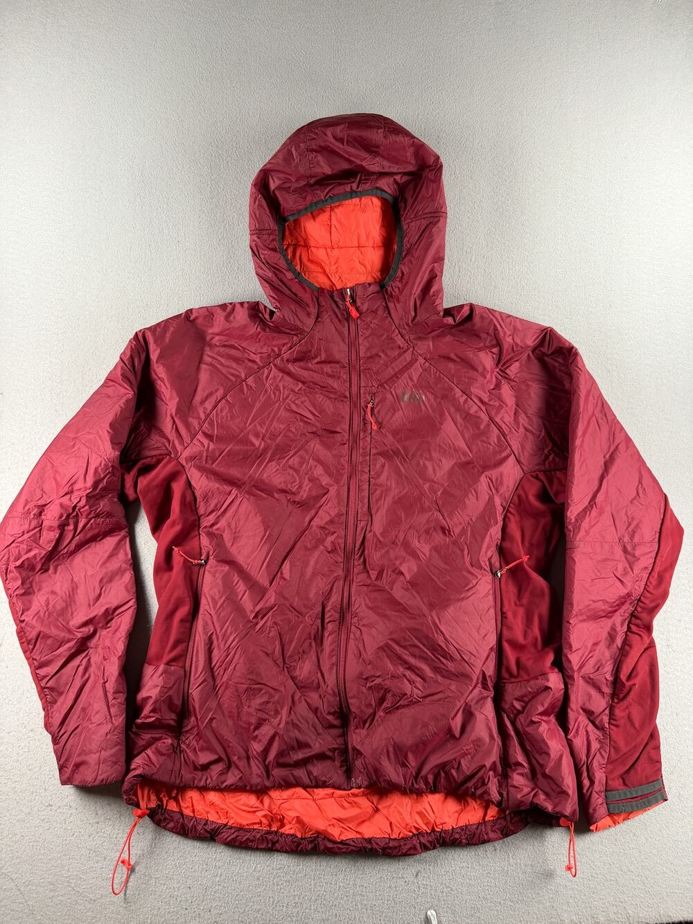 REI Co-op Women's Flash Insulated Hooded Jacket Red PrimaLoft M
